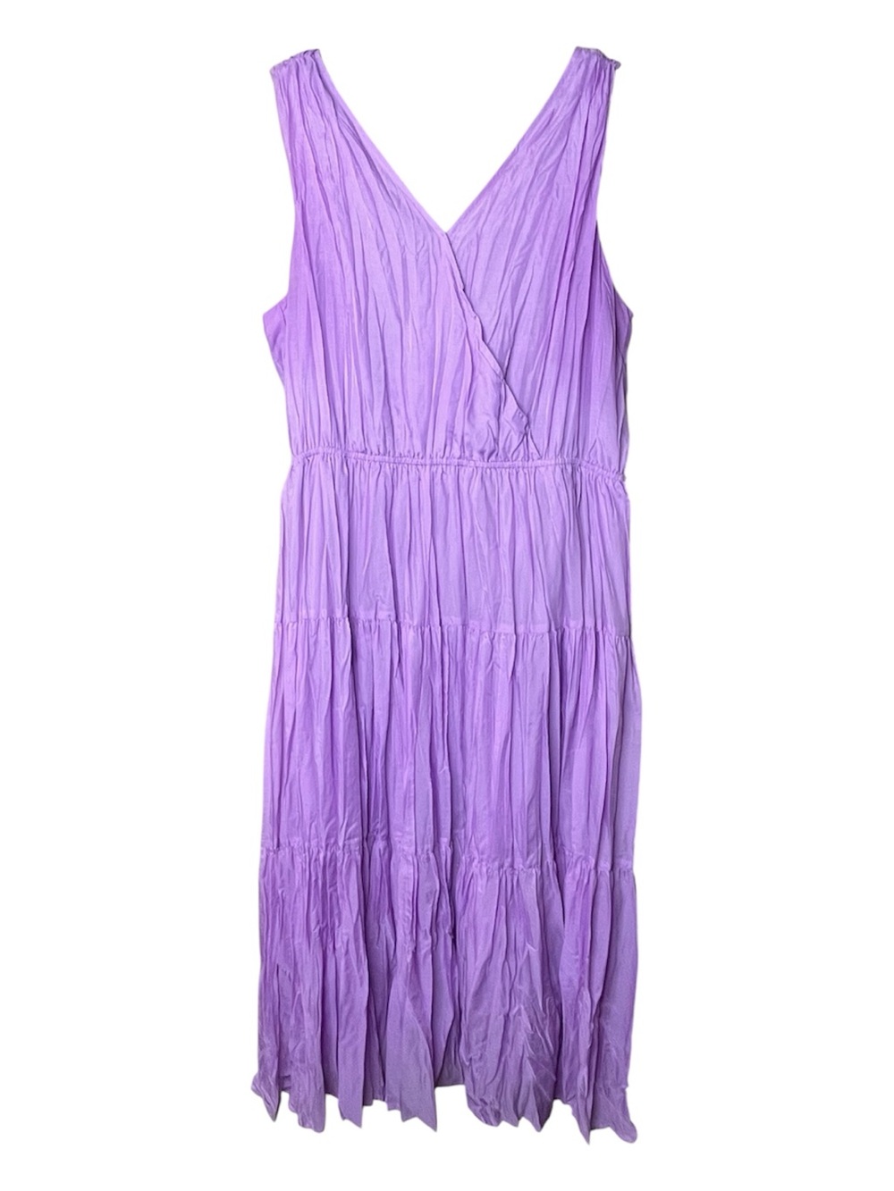 GAP Lavender V-Neck Tiered Maxi Dress Sz XL - Picture 2 of 5